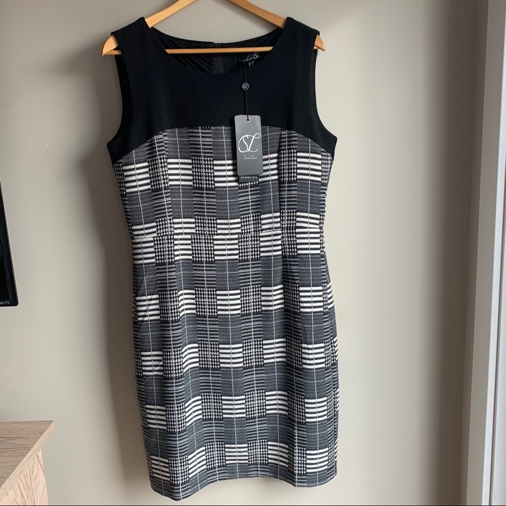 Smashed Lemon black and white dress